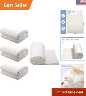 Versatile Cotton Batting for Quilting & Sewing - Lightweight, 3 Pcs, 70 x 80