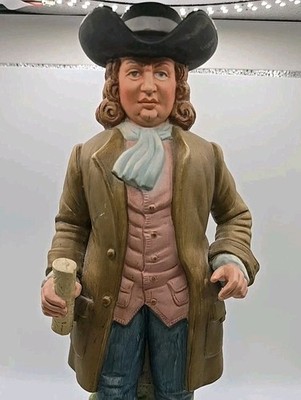 Vintage Ezra Brooks Whiskey Decanter 1981 William Penn By Heritage China