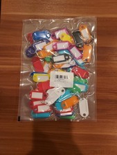 Plastic Key Tags 60 Pack Flexible Key Labels with Split Ring and ID Window NEW