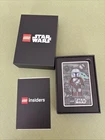 LEGO Star Wars Mandalorian & Grogu Metal Card W/ Stand Insiders In Hand