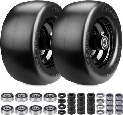 #ad Upgrade Bad Boy Flat Free Tire 2Pcs Solid Smooth Lawn Mower Tire Assembly wi. $138.99