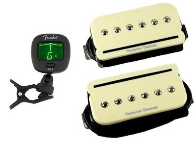 Seymour Duncan P-Rails SHPR-1s ( FREE TUNER ) Cream Pickup Set P 90 Humbucker