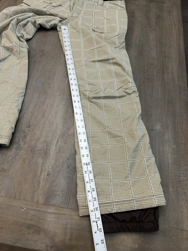 Pantalones de snowboard Orage marrón a cuadros esquí nieve aislados impermeables para mujer medianos Foto 4 de 4