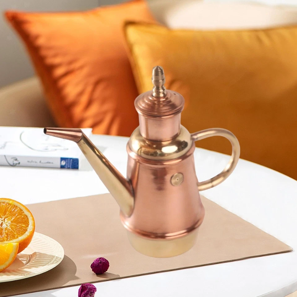 Copper Oil Dispenser 350ml Handcrafted Container Kitchen Copper Oil Container