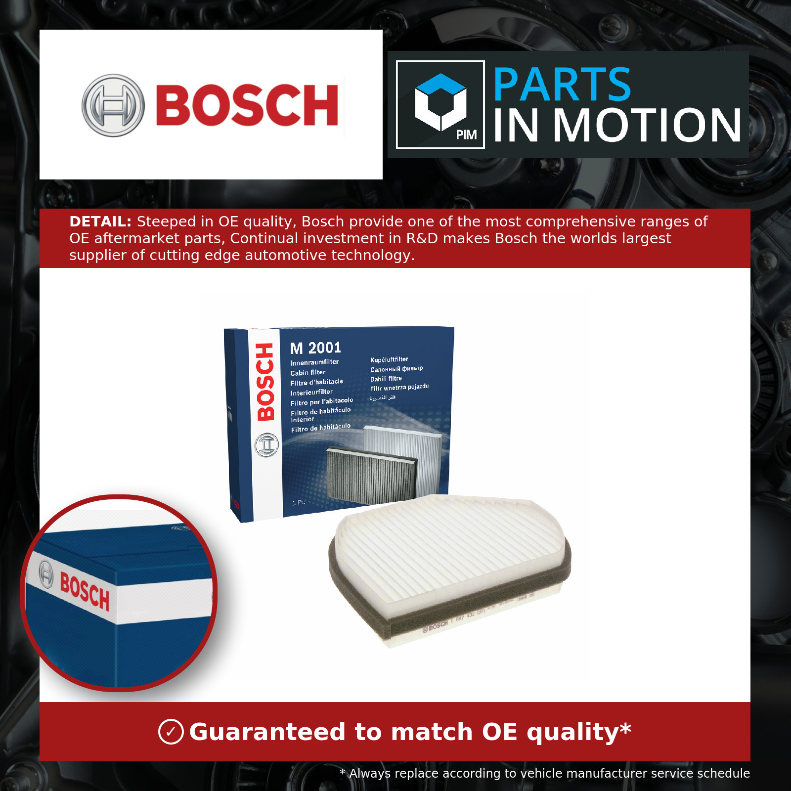 1 987 432 001 BOSCH Filter, interior air for CHRYSLER,MERCEDES-BENZ - Image 3