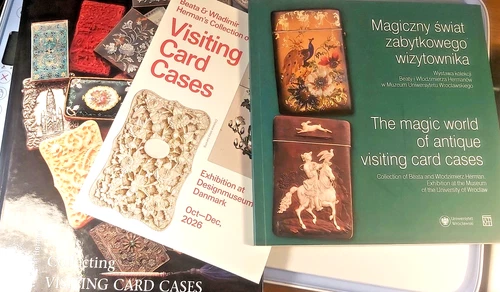 2 books+flyer on collecting visiting card cases, Denmark  2005 & Poland 2021/22