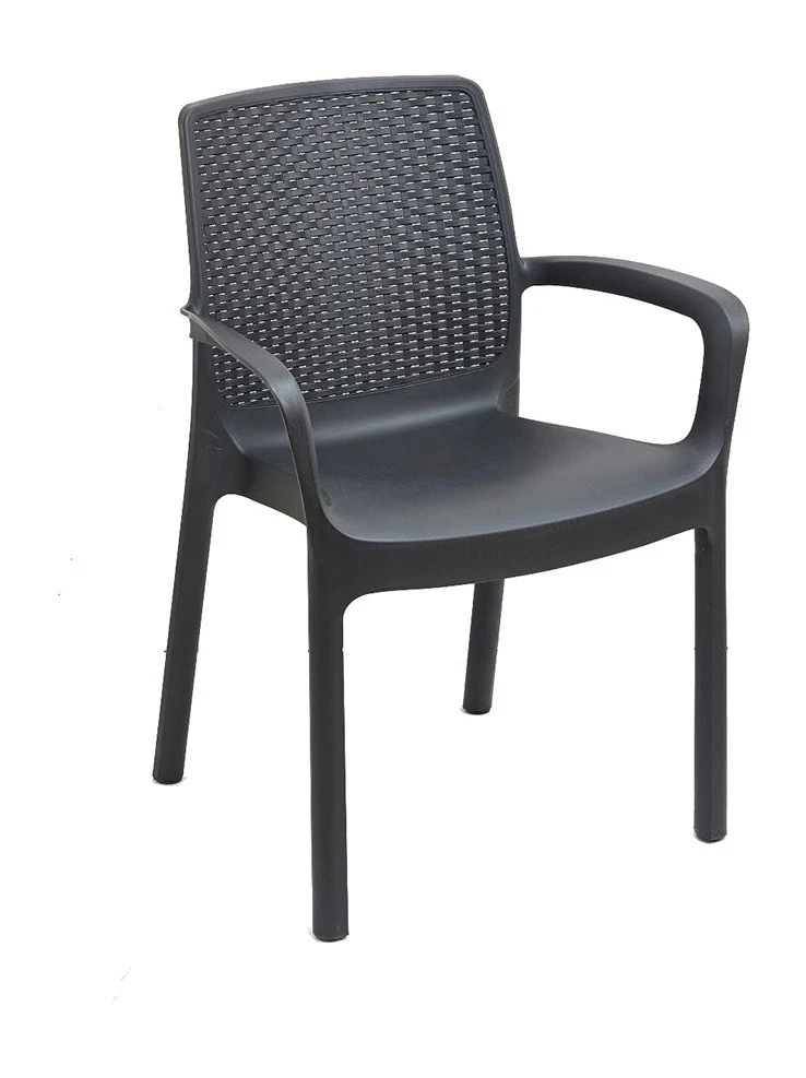 PROGARDEN Silla apilable de exterior efecto ratán REGINA-61X54X82CM (4UD)