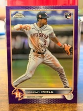 2022 Topps Chrome Update #USC136 Jeremy Pena Purple Refractor RC Houston Astros