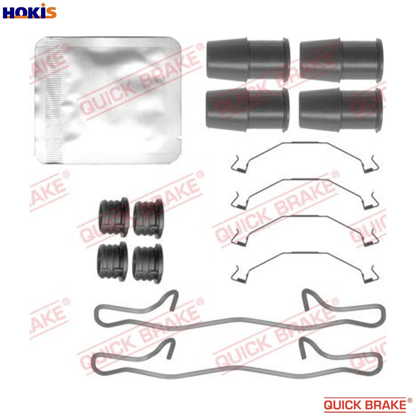 BRAKE PAD FITTING KIT 109-0145 QUICK BRAKE for VOLVO LAND ROVER POLESTAR - Image 5