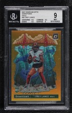 2021 Panini Donruss Optic Downtown Gold Prizm /10 Trey Lance BGS 9 MINT 14rq