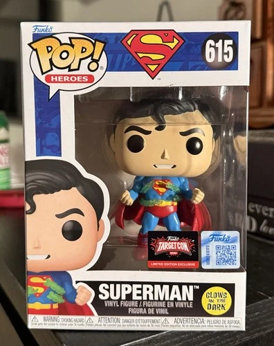 GITD Funko Pop Heroes: SUPERMAN (Breaking Chains) #615 Targetcon Exclusive