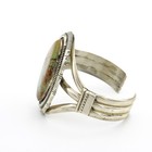 Navajo Signed Albert Lee Southwest Sterling Turquoise Rope Twist Cuff #S5634-4 — photo 3