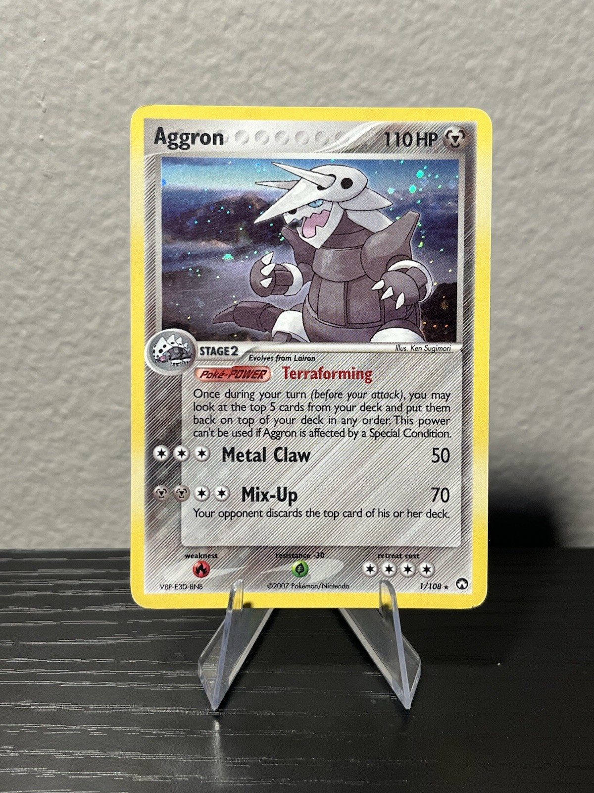 Pokemon Aggron 1/108 Power Keepers Holo Rare Stage 2 110 HP English 2007