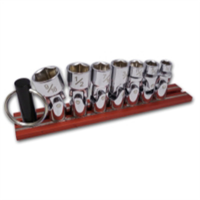  VU400 VIM Tools VIM Universal SAE Socket Set, 7 Piece 1/4 Inch Thru 9/16, On Re