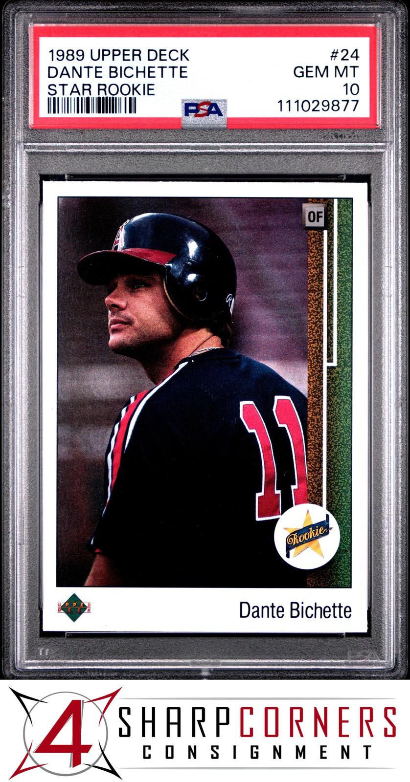 1989 UPPER DECK STAR ROOKIE #24 DANTE BICHETTE RC ANGELS PSA 10