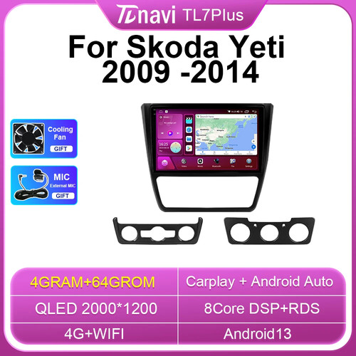Für Skoda Yeti 5L 2009-2014 Stereo Android CarPlay Autoradio GPS Player Bildschirm - Bild 13 von 32
