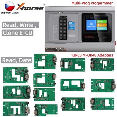 Xhorse MULTI-PROG Programmer Read Write Clone E-CU TCU &13PCS M-Q-B48 Adapter