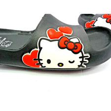Sanrio Hello Kitty EVA Slides/Sandals Slip-On Waterproof NWOT Black 4-5