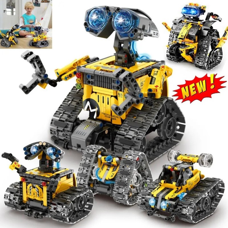 560PCS App/Remote Control Robotics Kit 4-in-1 RC Wall Engineer Robot STEM Toys