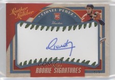 2019 Leather & Lumber Rookie Signatures Baseball Green /5 Cionel Perez Auto b8h