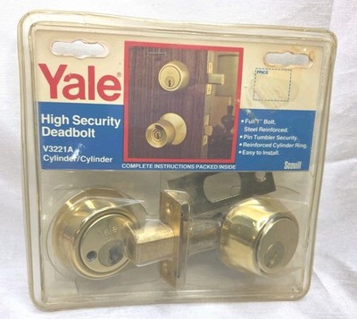 Yale High Security Deadbolt Lock V3211A Cylinder Thumbturn  NOS In Package