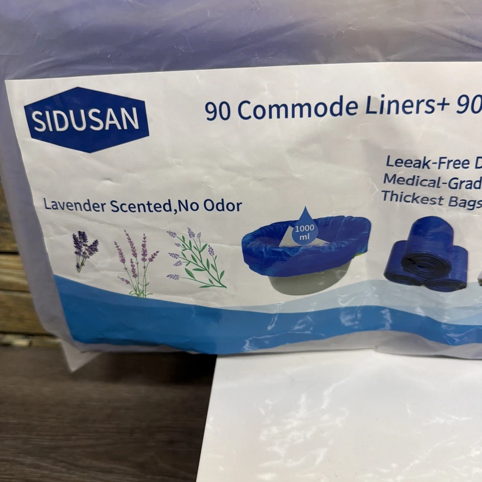 Lavender Commode Liners with Absorbent Pads, 90 Bedside Commode Liners + Pads - Image 2 of 4