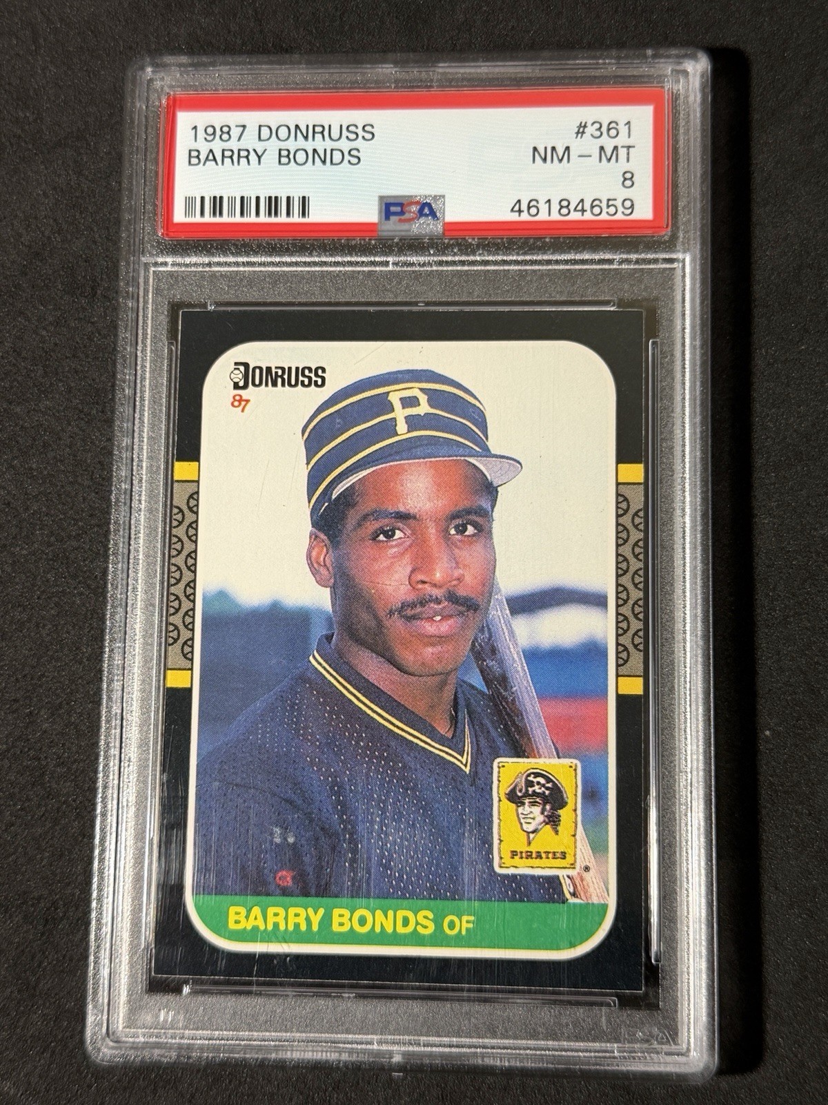 1987 Donruss Barry Bonds Rookie RC #219 PSA 8 NM-MT Pittsburgh Pirates Centered