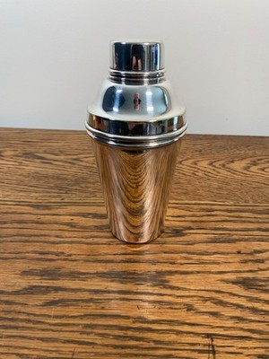 ANTIKER ART DECO SILBER TELLER COCKTAIL SHAKER