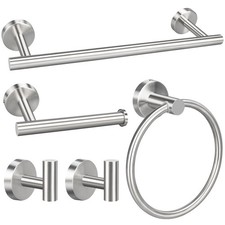 5pcs Bathroom Hardware Set, Brushed Nickel 16"