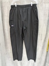 Cherokee 4200 Scrub Pants Women's XL Black Elastic Waist Cargo Utility Workwear