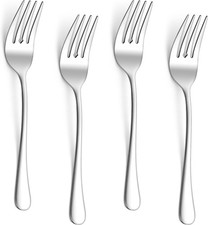 Large Serving Forks Set of 4, 9.9 Inch Stainless Steel Serving Utensils Set, Big