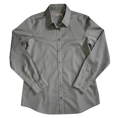 Orvis Womens Oxford Button Down Long Sleeve Lt Green shirt sz 6 Office