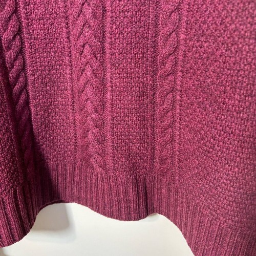 Maglione Ann Taylor Lana Girocollo Maglia Cavo Donna L Prugna - Foto 5 di 8