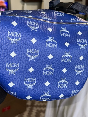 MCM Waist Bag Leather Blue - Picture 11 of 15