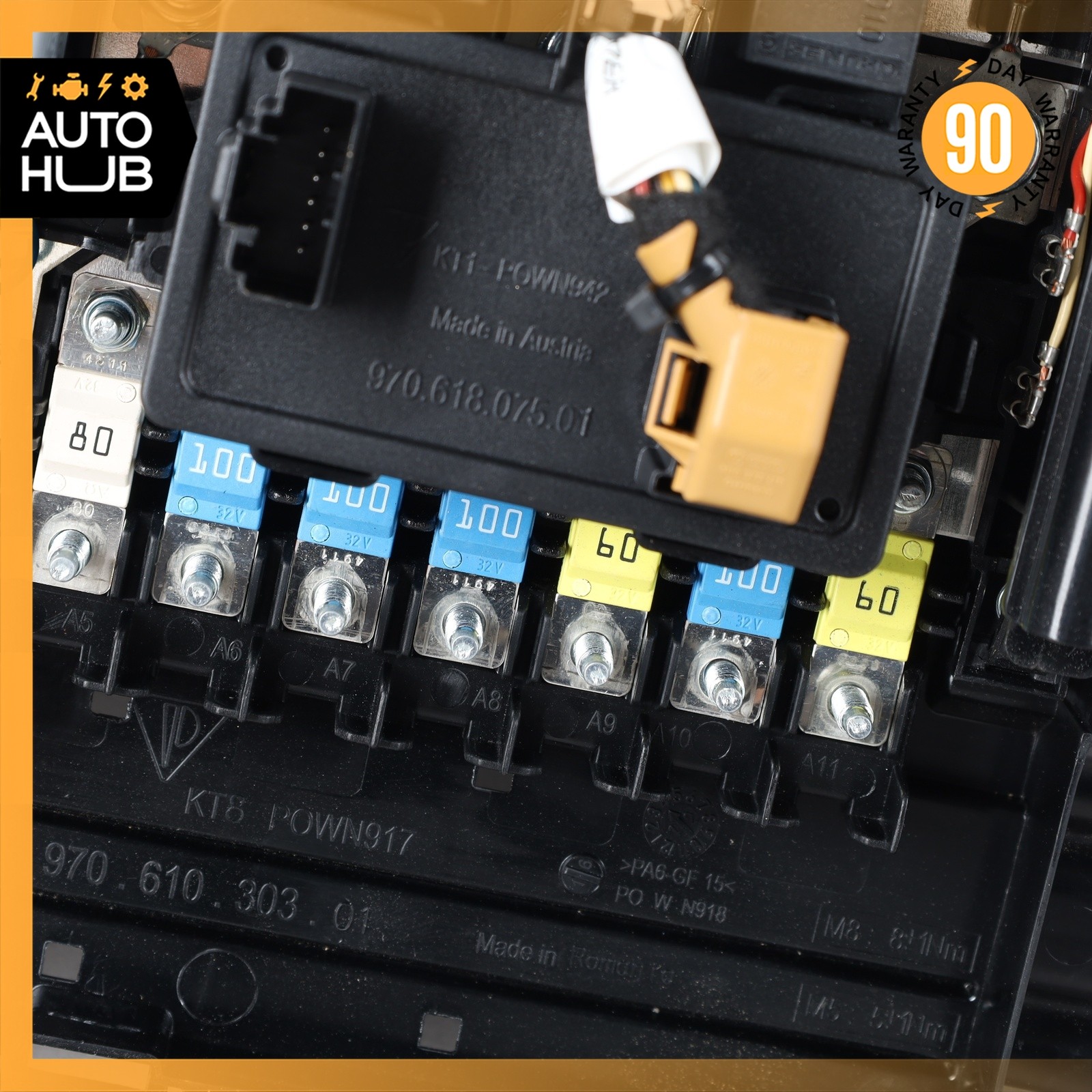 10-16 Porsche Panamera 970 4S Turbo Battery Terminal Junction Fuse Box OEM 68k