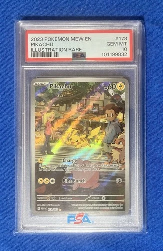 2023 POKEMON MEW EN-151 ILLUSTRATION RARE #173 PIKACHU PSA 10