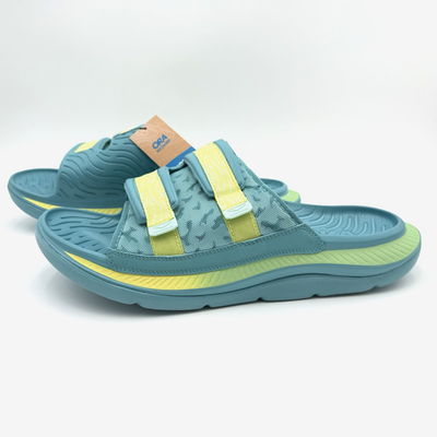 Hoka One One Ora Luxe Recovery Slide Sandals Men's 14 Ocean Mist