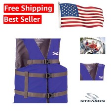 Versatile Adult Life Vest for Boating Swimming - Adjustable Fit 30-52 Inch
