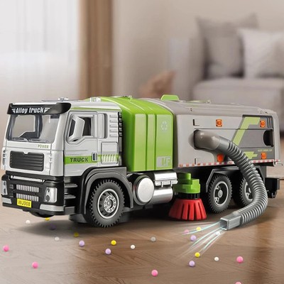Elektrischer Staubsauger Kehrmaschine Müllwagen Modell Spielzeug Legierung Druckguss Light Soun