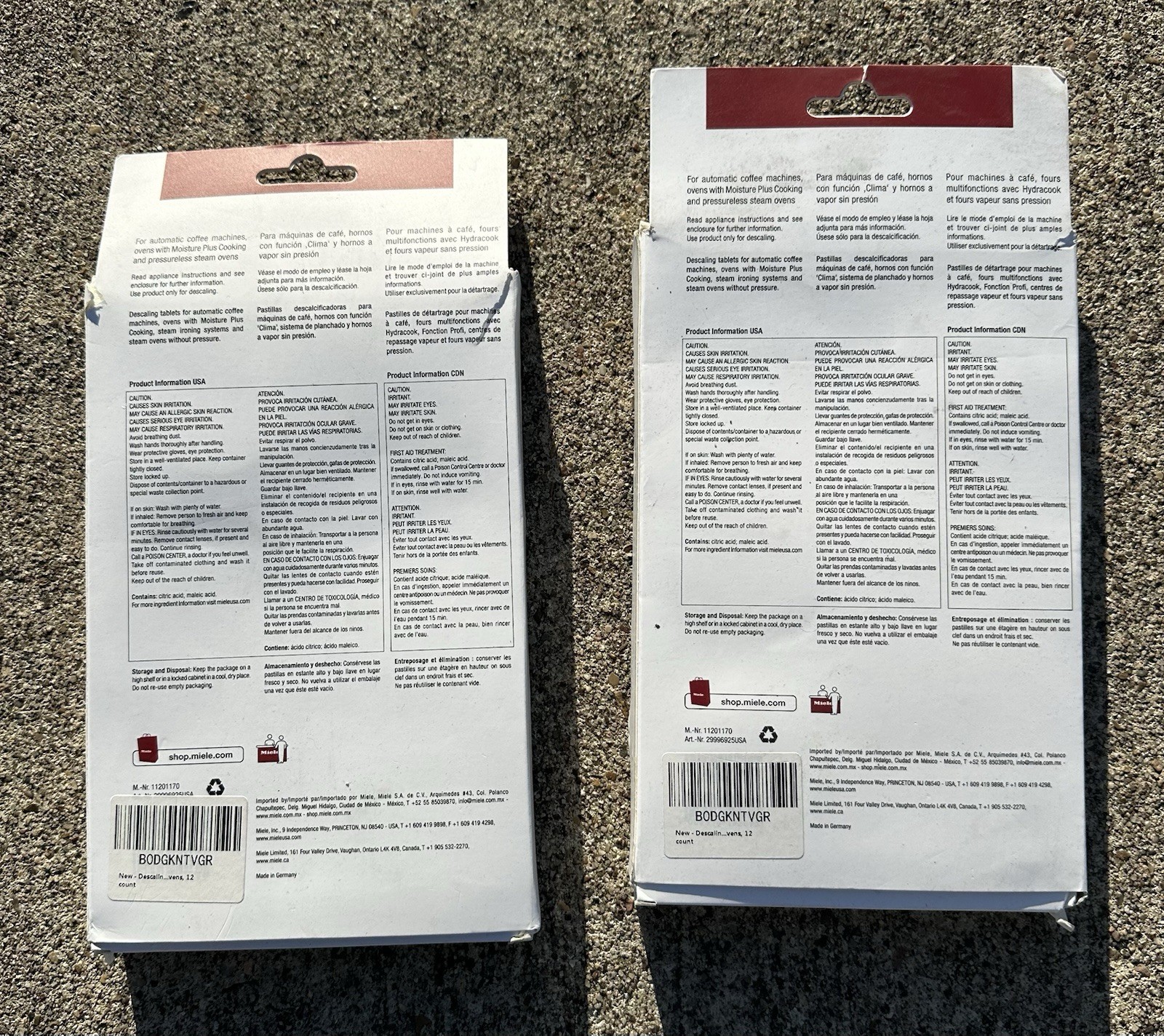 12 Pack Miele Descaling Tablets for Coffee Machines, Steam Ovens, Ranges