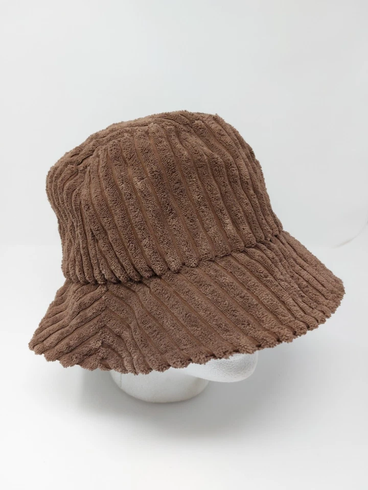 David & Young Pana 2 Baleas Marrón Forrado Sombrero Cubo Gorra OSFM Foto 3 de 4