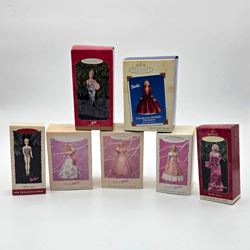 Hallmark Keepsake Ornament Lot of 6 Barbie & Marilyn Monroe Hanging Decor NIB