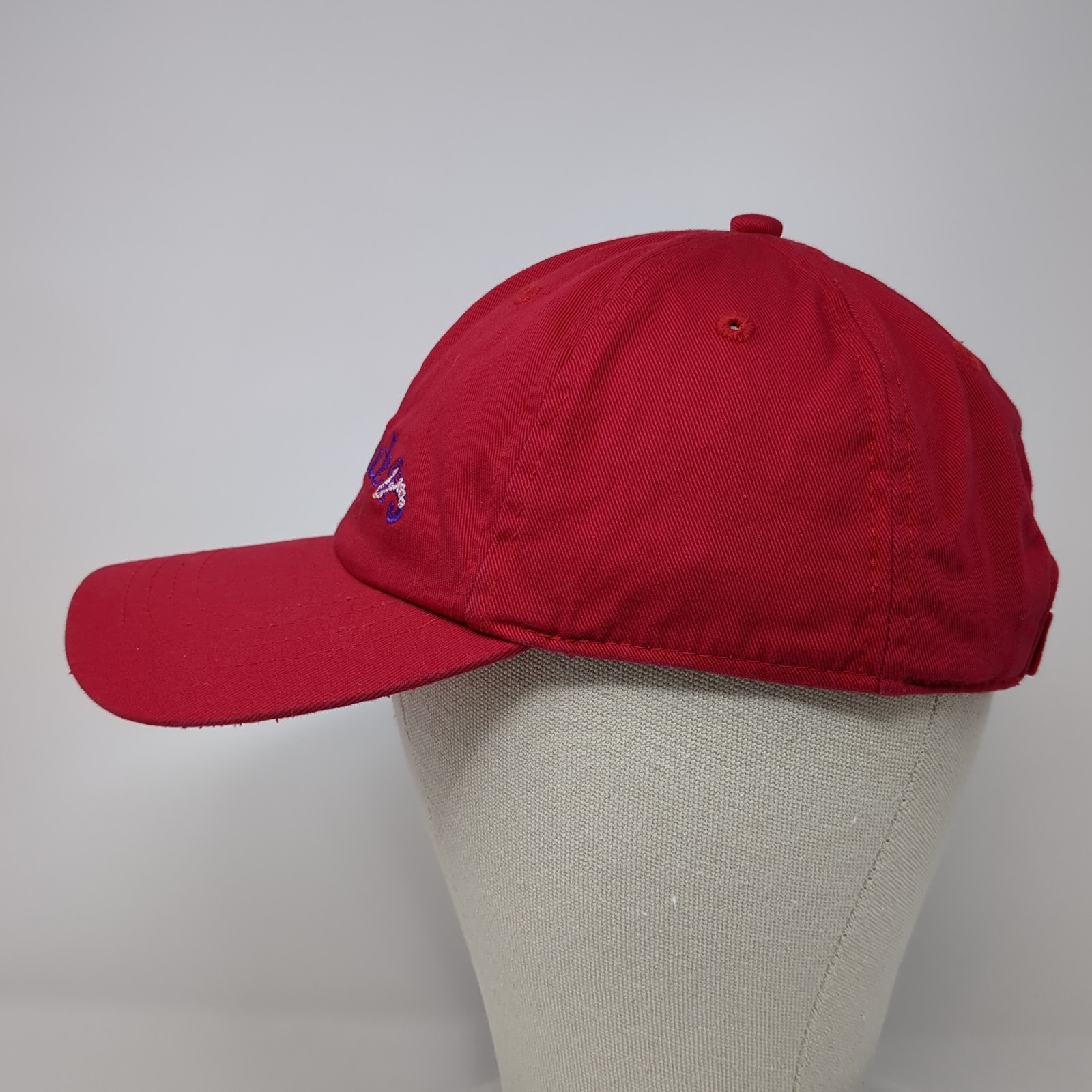 Hattitude Strapback Hat Solid Red One Size Adjust… - image 3