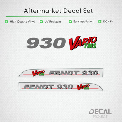 Fendt 930 Vario TMS Decal Set - Silver Edition - 900 Series Flagship Set