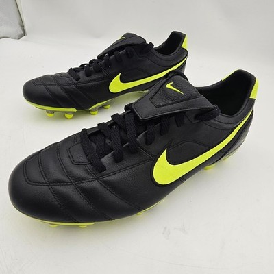シューズ Nike Tiempo Genio Leather TF BLACK/VOLT Nike Tiempo Genio II Leather FG Soccer Cleats Black Volt 819213