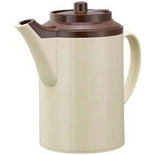 Service Ideas TS612ST/BR Double Wall Teapot, 16 oz, Plastic, Stone/Brown