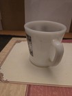 Vintage Anchor Hocking Big Wrangler Steak House White Milk Glass Coffee Cup — photo 4