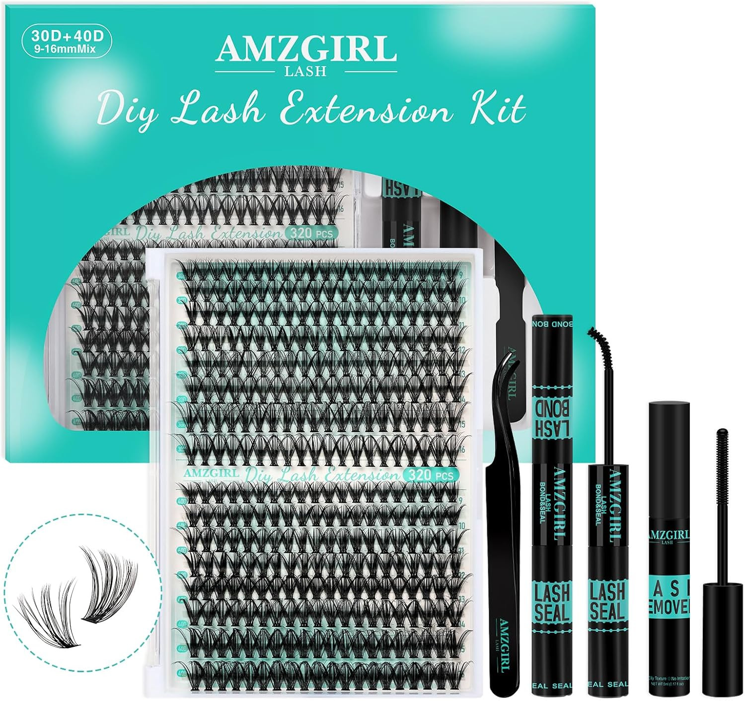 Ciglia Finte Ciuffetti 320 Pezzi: Kit DIY Volume Naturale e Intenso