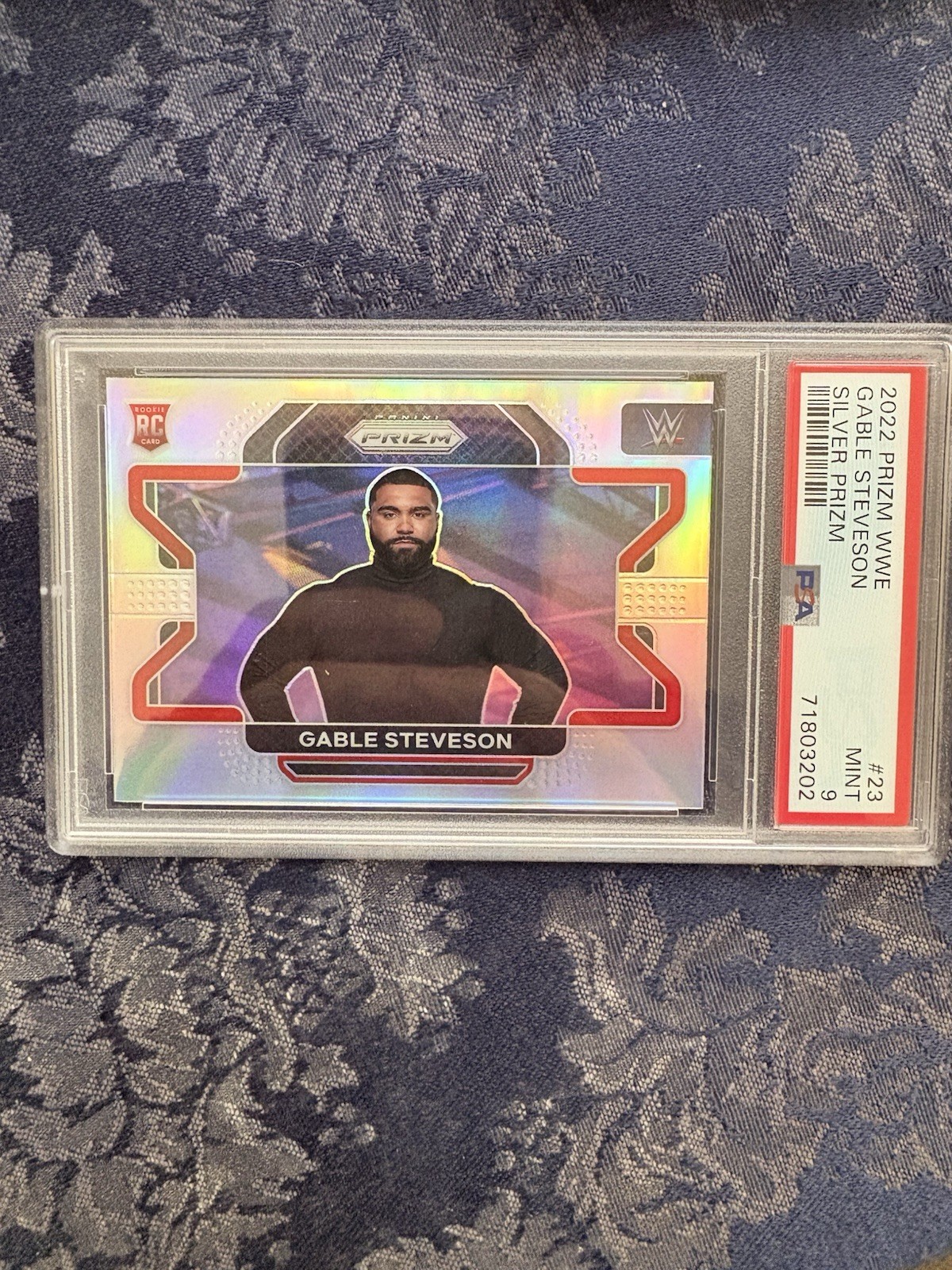 GABLE STEVESON PSA 9 2022 Prizm WWE Silver Rookie Card #23 RC SP PSA 9 MINT MMA