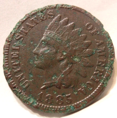 1885 AU Details FULL Liberty Indian Head Cent Penny Tougher Early Date